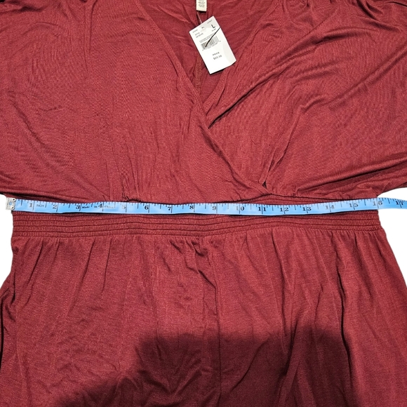Jessica Simpson Maternity Jumpsuit Red Short Sleeeve Women's Large - Picture 3 of 6